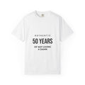 T-Shirt — "Authentic 50 Years of Not Giving a Damn" Birthday Tee (Back: PERIOD.)